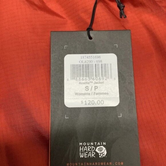 NEW MOUNTAIN HARDWEAR Women's Jacket Acadia Hooded Full Zip Size S Red - Picture 5 of 7